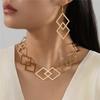 Модный комплект ювелирных изделий ожерелье серьги для женщин дамы