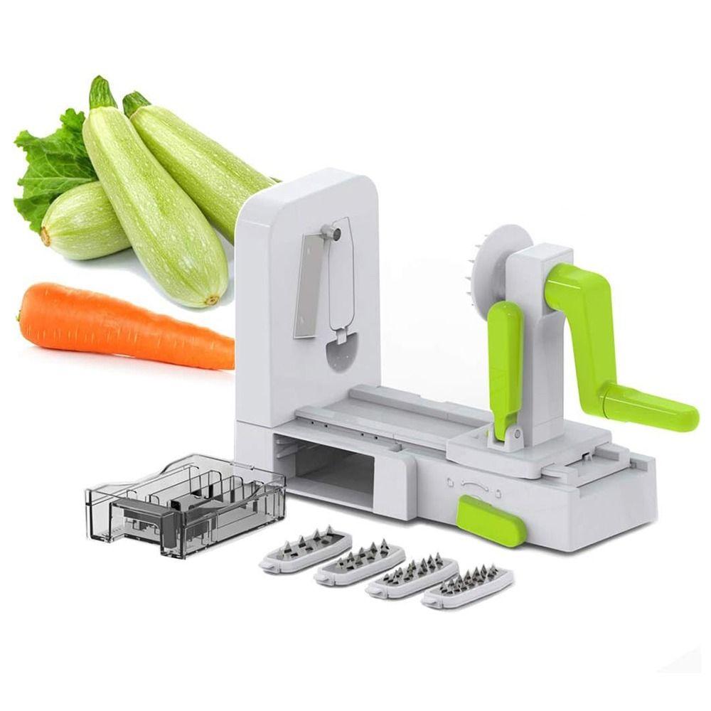 Multifunctional Hand Crank Grater 4 Blades Zucchini Noodle Maker Vegetable Spiralizer Potato