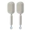 Yousheng 1/2/3Pcs Retractable Hair Brush Self-Cleaning Scalp Massage Anti-static Air Cushion Comb Portable Travel Men Women Hair Detangling Styling