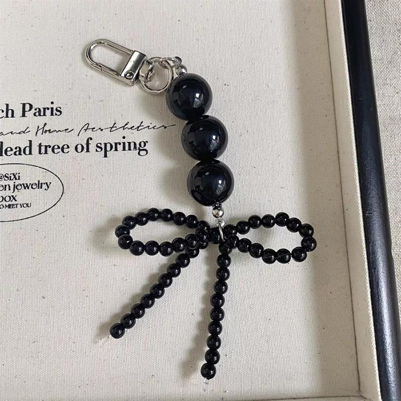 Брелок для ключей Ins Style Bowknot Pearls Metal Love Phone Подвеска для наушников Чехол для сумки Декор Брелок для ключей от автомобиля
