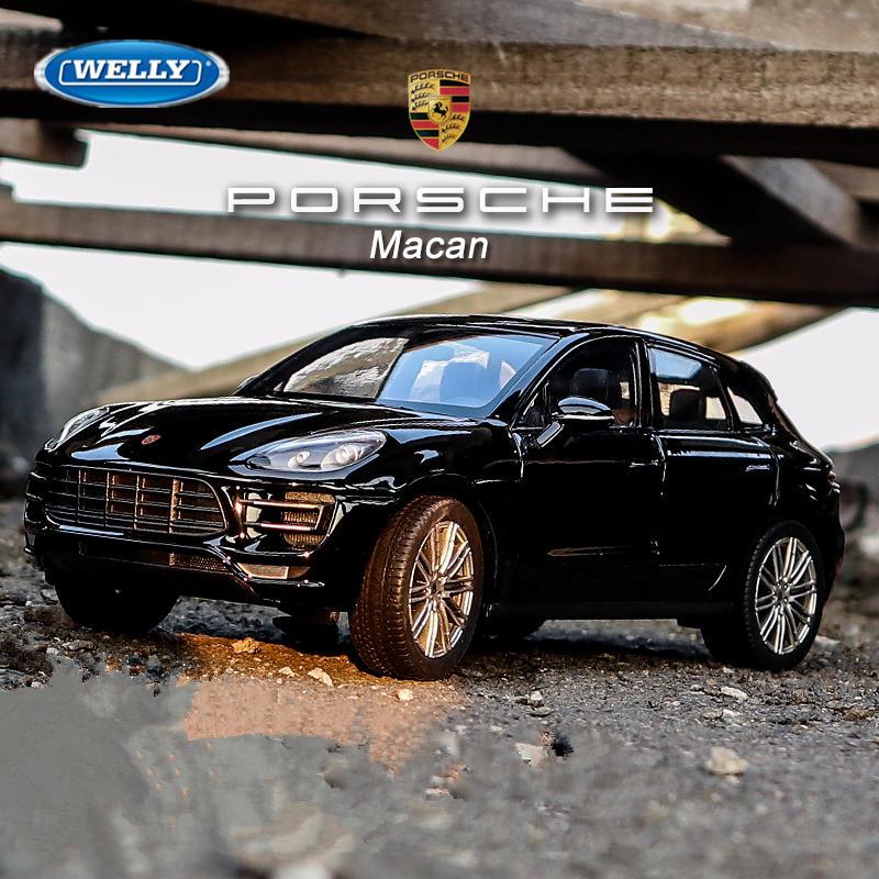 Welly 1/24 Porsche Macan Turbo внедорожник сплав модель автомобиля литой металл игрушечные транспортные средства модель автомобиля высокая симуляция коллекция детский подарок