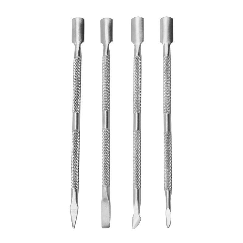 Dual-Use Stainless Steel Manicure Set: Double-Ended Dead Skin Pusher & Gel Polish Remover