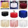 Round Table Cloth Satin Table Cover Gold Polyester for Wedding/Banquet/Restaurant -Silky Satin Dining Soft Table Decorations