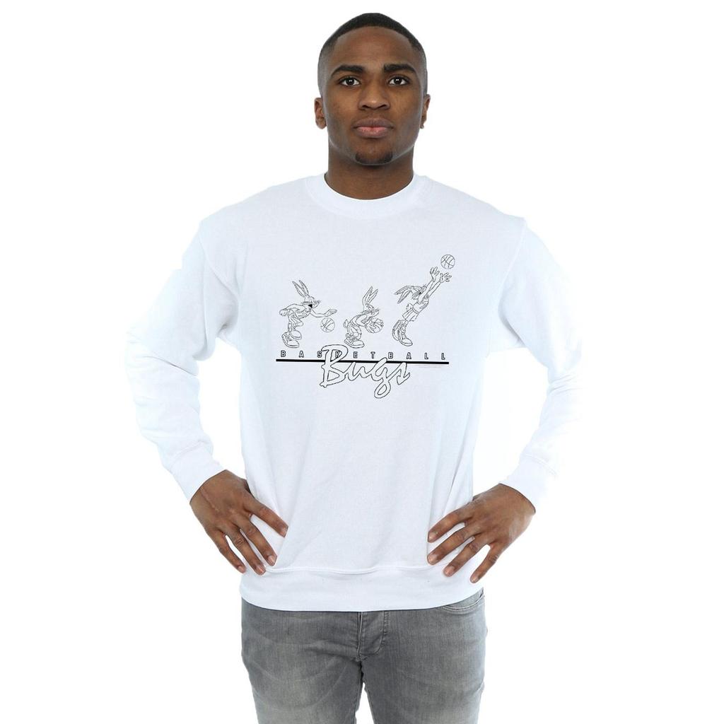 Looney Tunes Mens Basketball Bugs Sweatshirt
