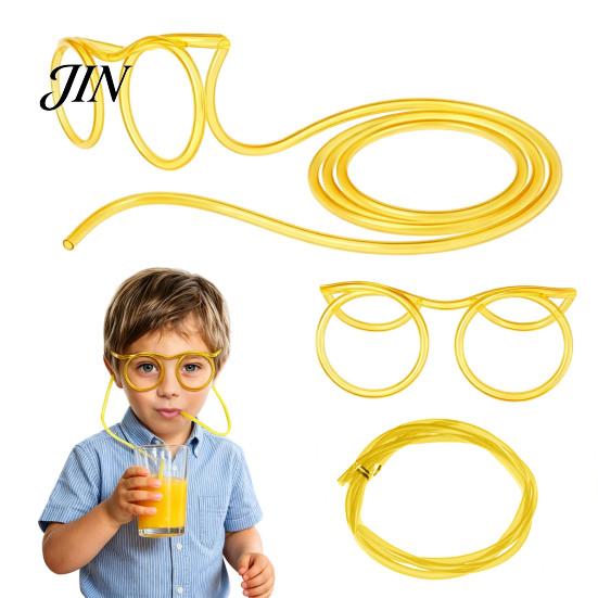 Novelty Drinking Straw Funny Glasses Straw, Creative Eyewear Tube for Parties, Bendable Flexible Juice Soda Milk Tea, Gag Gift Kids Adults Safe