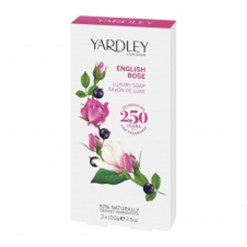 Yardley London Английская Роза Роскошное Мыло 100г x 3 (Комплектный продукт)
