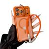 Магнитный чехол для iPhone 17 Pro Max со стойкой для объектива, ремешком и жестким кабелем для передачи данных для iPhone 16.