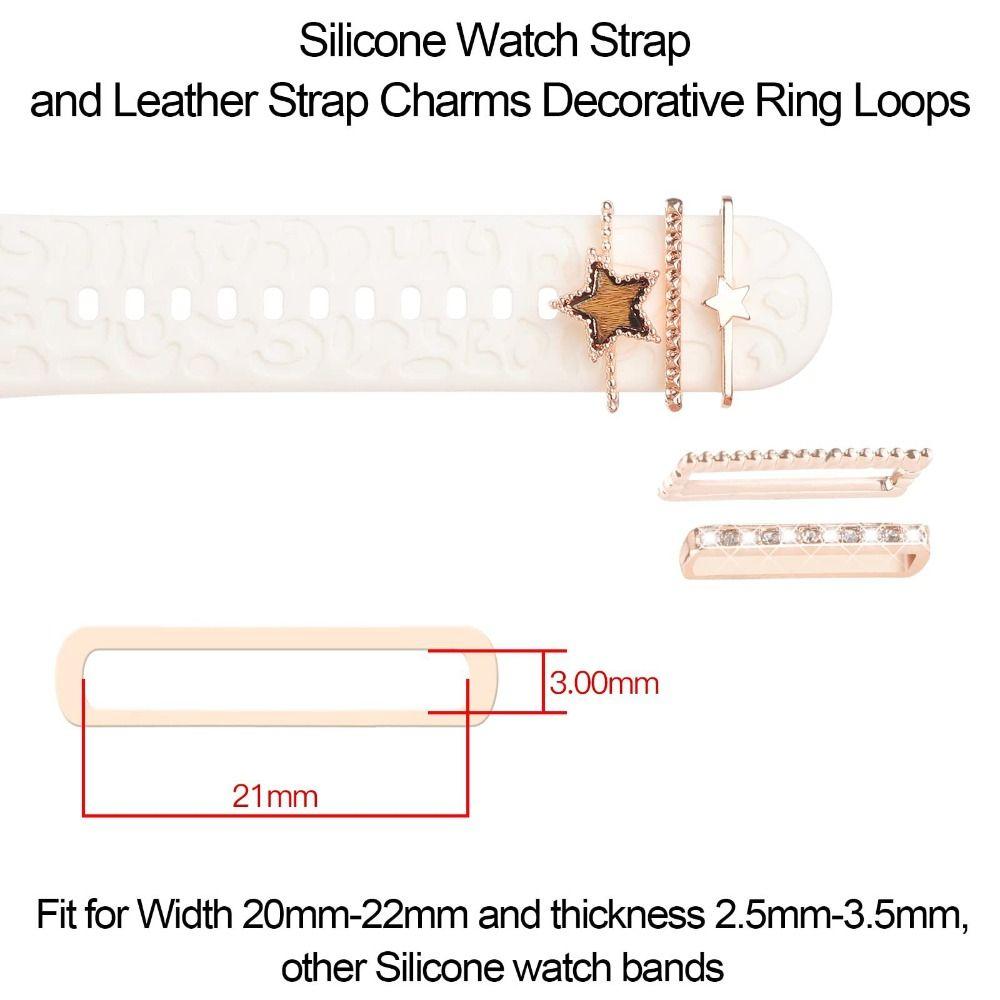 Металлический браслет-пояс Шармы Ремешок для часов Декоративное кольцо Для Apple Алмазное украшение Для iwatch Браслет Силиконовый ремешок Ювелирный аксессуар