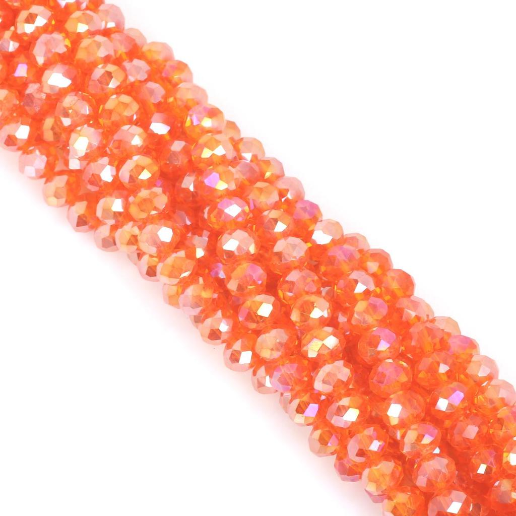 30-200Pcs Rondelle Austria Faceted Crystal Glass Beads Loose Spacer Beads for Jewelry Making