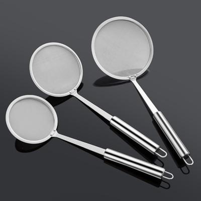 Ложка для скиммера с мелкой сеткой, профессиональная скиммер из нержавеющей стали 304, пищевая длинная ручка, можно мыть в посудомоечной машине