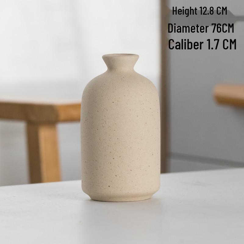 Скандинавская ретро керамическая ваза цвета ржавчины с черными пятнами