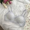 Summer thin underwear women's small breasts gather without steel rings to close the breasts, anti-sagging lace French triangle cup bra cover