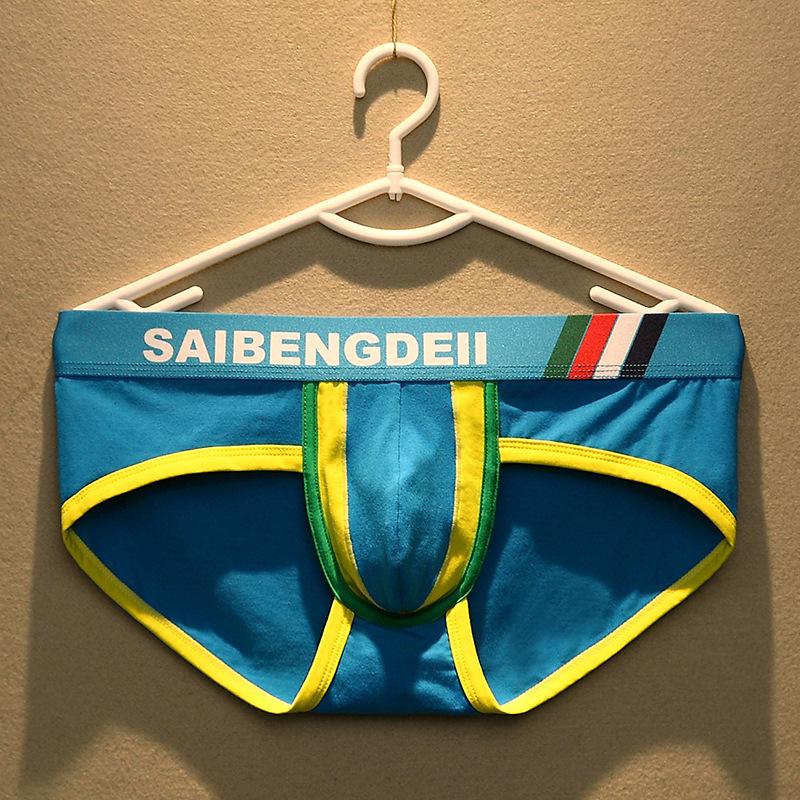 Мужское дышащее нижнее белье-треугольники из чистого хлопка, молодежное, с низкой посадкой, сексуальное, облегающее