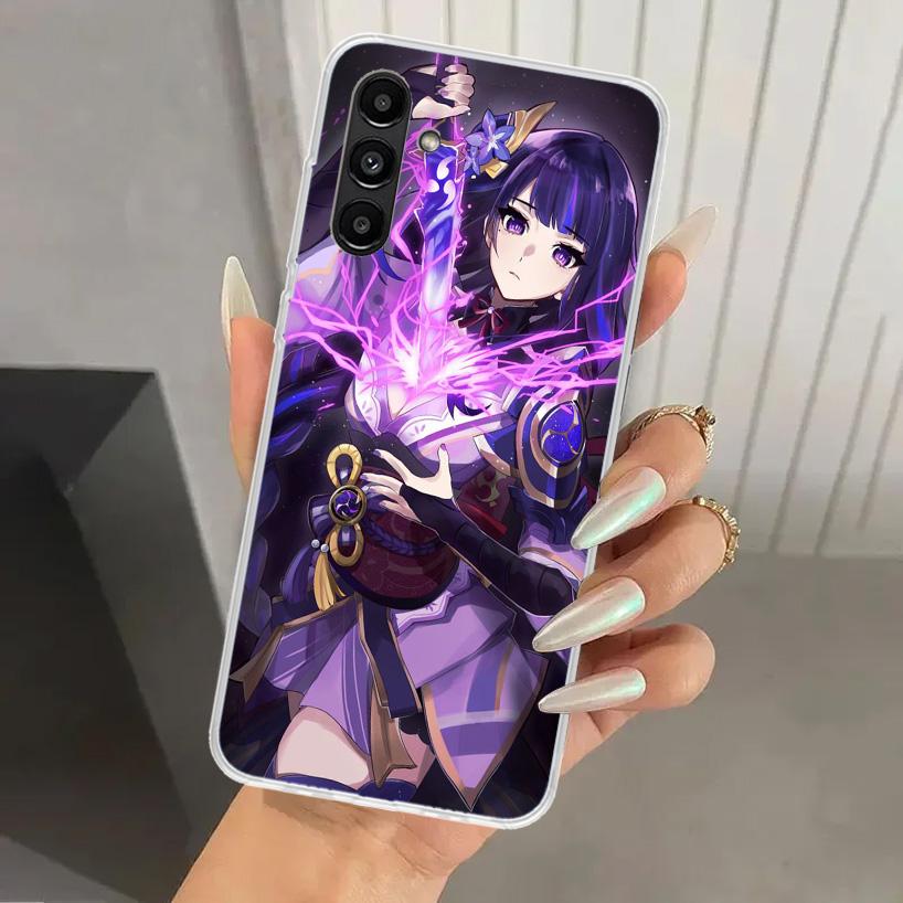 Чехол для телефона Raiden Shogun Genshin Impact для Samsung Galaxy A17 A16 A37 A26 A36 A57 A56 A15 A25 A35 A55 A14 A24 A34 A54 A13 A23 A