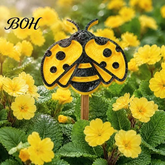 Gardening Decorations for Balcony Insect Water Feeder, Bee Dish, Garden Pollinator Drinking Bowl, Friendly Decor or Ladybug Shape Cup Yard Bees
