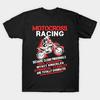 Men Black Print T-shirt Super Large TShirt Motocross-racing-shirt No-Cut Transfer Paper Print Cotton Tshirt