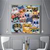 Color Cute Cat Animation Wall Art Pictures Canvas Painting Posters and Prints Photos Children's Room Living Room Home Decorati