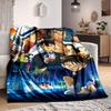 1Pc Detective Adventure Night Flannel Blanket, Soft And Comfortable, Casual Warm, Camping Travel, Christmas, Halloween Xmas Gift L1468