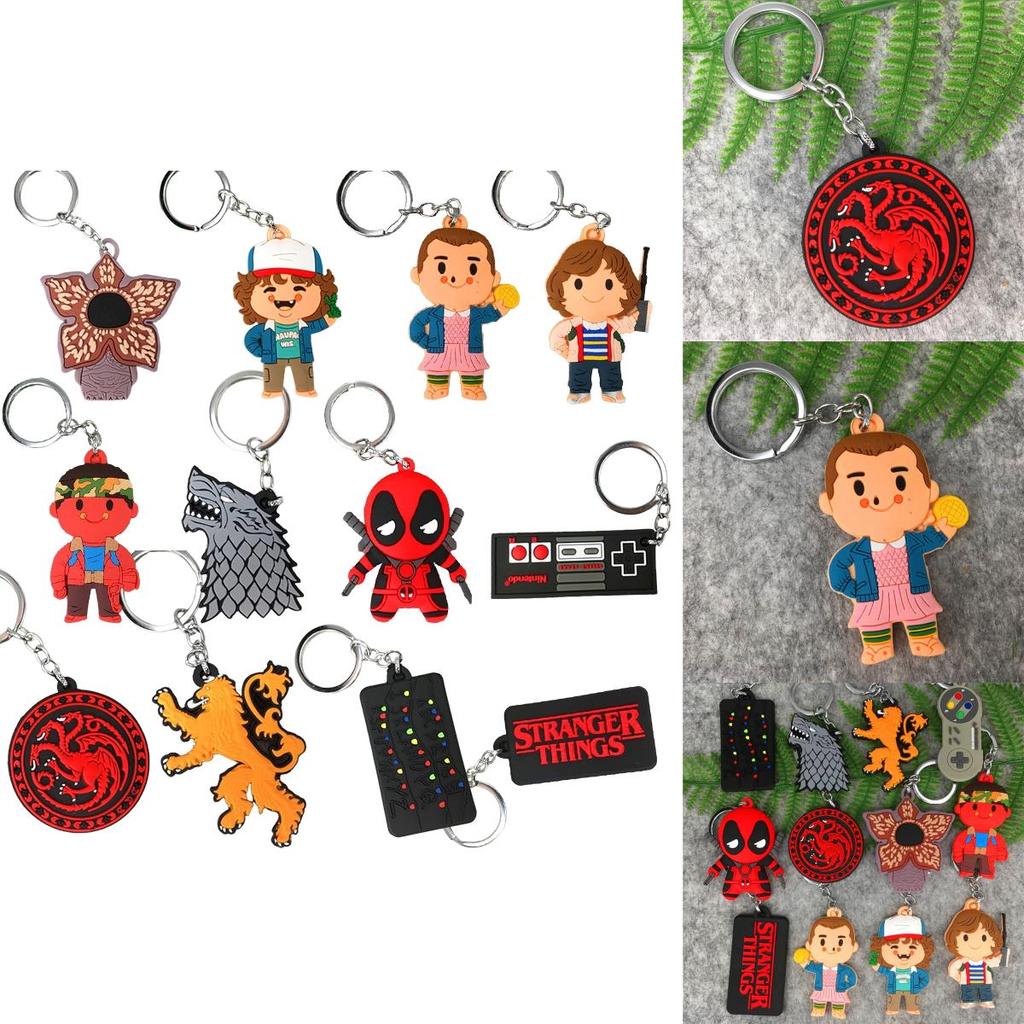 Unique Stranger Things Deadpool Pvc Keychain For Fans Of The Series Durable And Stylish!