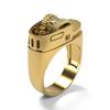Creative Lighter Design Punk Ring for Men – 14K Gold & Silver Plated Cool Jewelry, European Street Style Adjustable Band