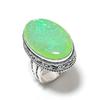 Кольцо из натурального зеленого триплетного опала, драгоценный камень, стерлинговое серебро 925 пробы, размер 9 s4P91