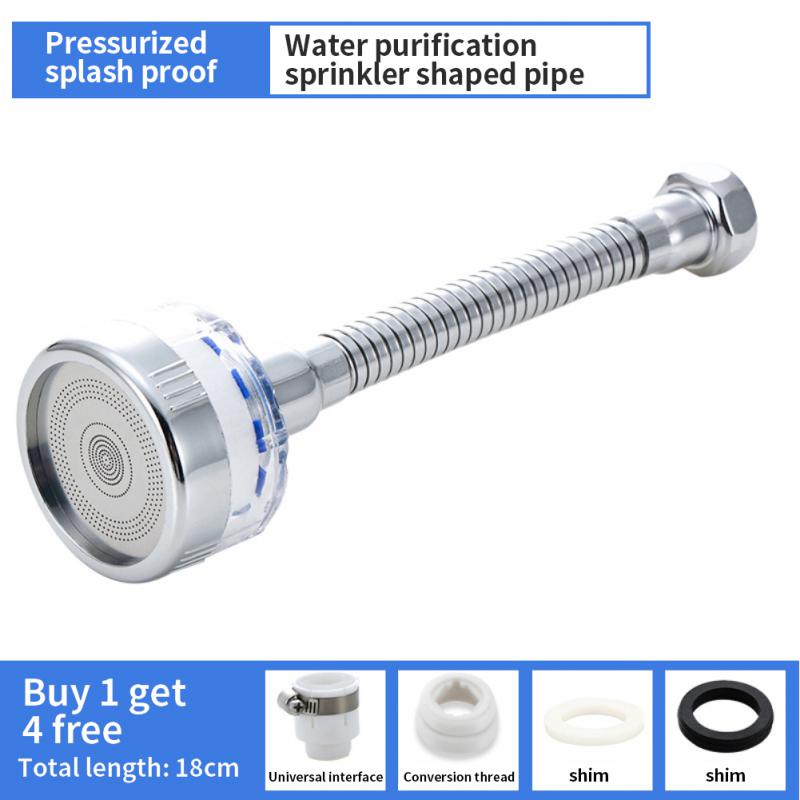 Вращающийся на 360° фильтр для смесителя, кухонный аэратор для удаления хлора, защита от брызг, экономия воды в ванной, насадка для крана, очистка воды
