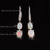 Bolaijewelry Colorful October Birthstone Natural Opal Earrings 925 Sterling Silver Fine Jewelry for Ladies and Girls Birthday Gifts