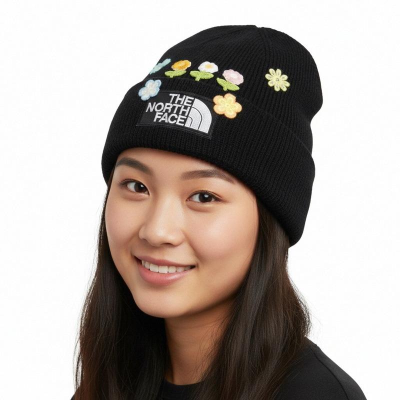 The North Face [Customized Hat] Fantasy Incredible Happy Flower Street Trend Acrylic Fleece Hat Unisex Couple Style NE3BQ52A(Group223-Happy Flower)