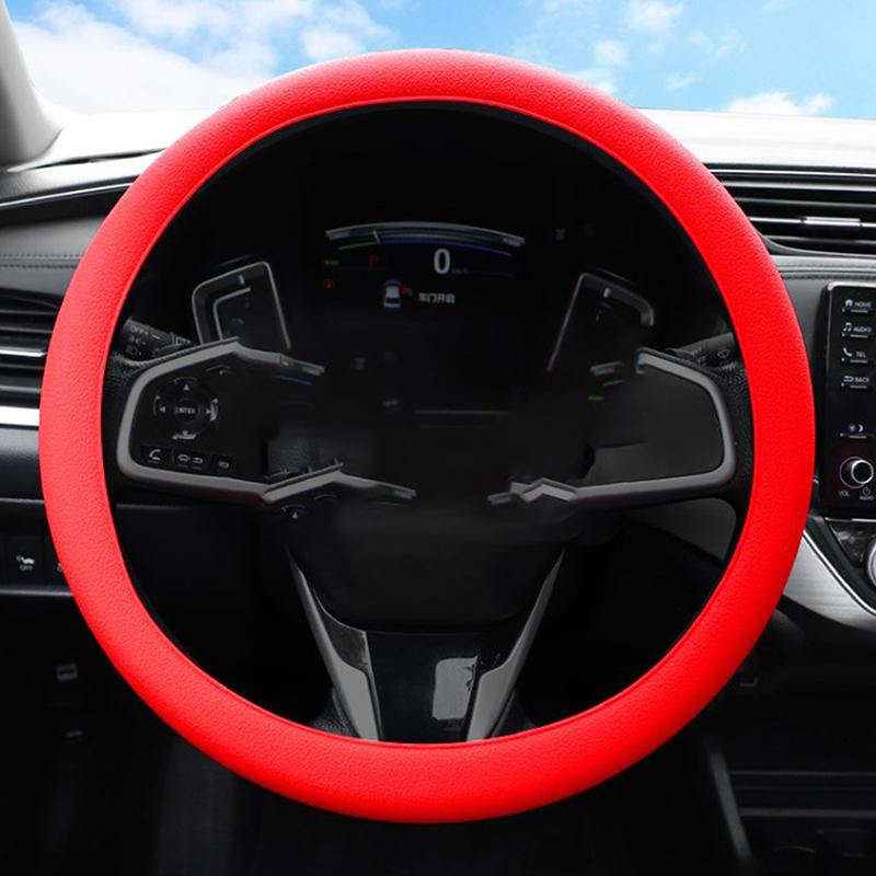 Автомобильный универсальный силиконовый чехол на руль, эластичный чехол для перчаток, текстура, мягкий, многоцветный, автоукрашение, аксессуары для поделок