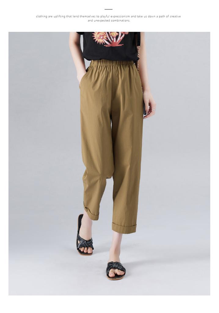Fashionable Flip Up Casual Pants for Women in Summer 2025