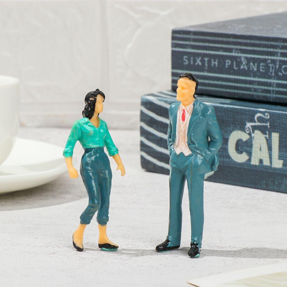 Масштаб Смешанный Цвет Поза Люди Фигурки Сделай Сам Персонаж Поезд Пейзаж Модель Здание Пассажиры