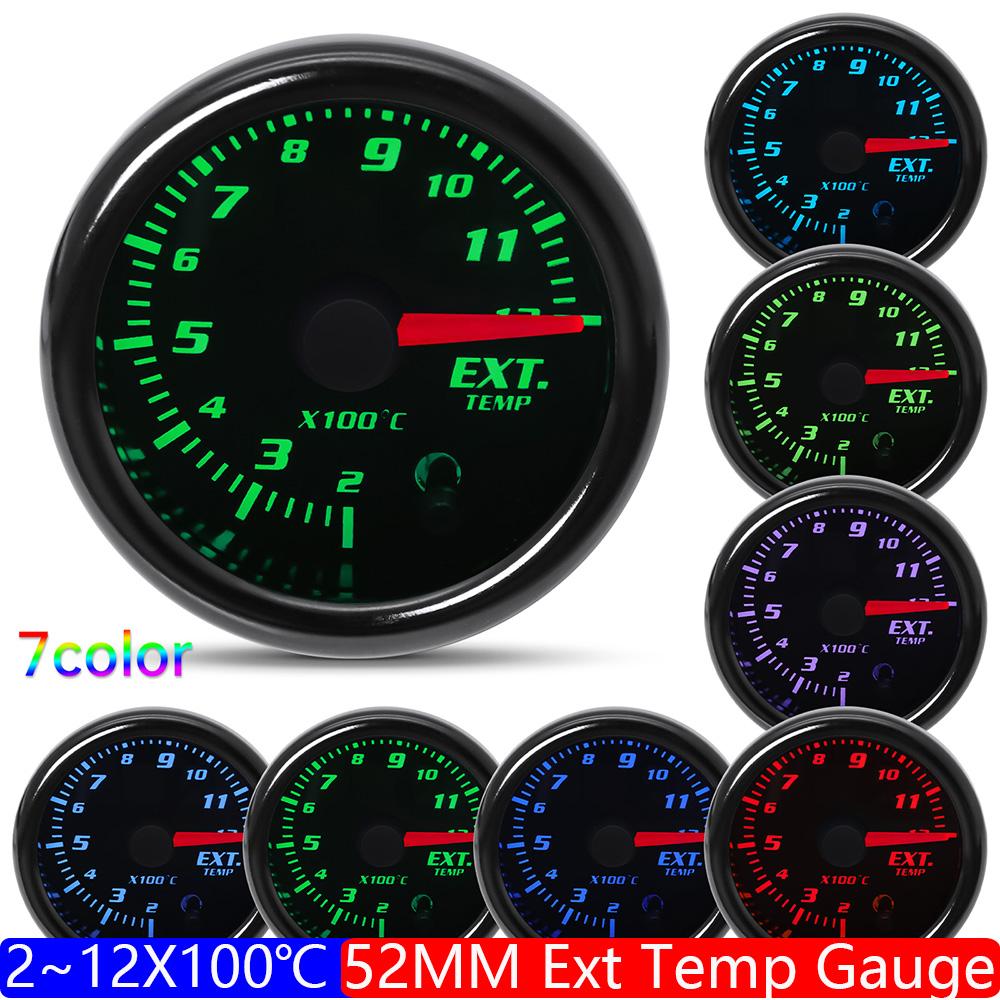 2" 52mm Car Boost Gauge BAR PSI Exhaust Gas Temp Water/Oil Temp Fuel Press Air Fuel Ratio Volt Tachometer Racing Car 12V Custom
