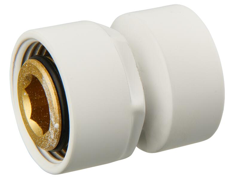 Duo-plex connector for steel pipe GW1/2" x GWM22 x 1.5 white Luxrad 2 pieces