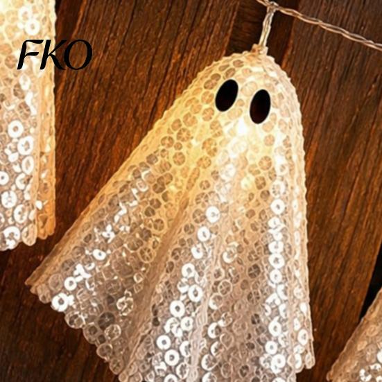 Festive Party Hanging Decorations Halloween Glowing Ghost Decor, Spooky Light Up Ornament for Holiday Decor Scene, Indoor Outdoor Wall