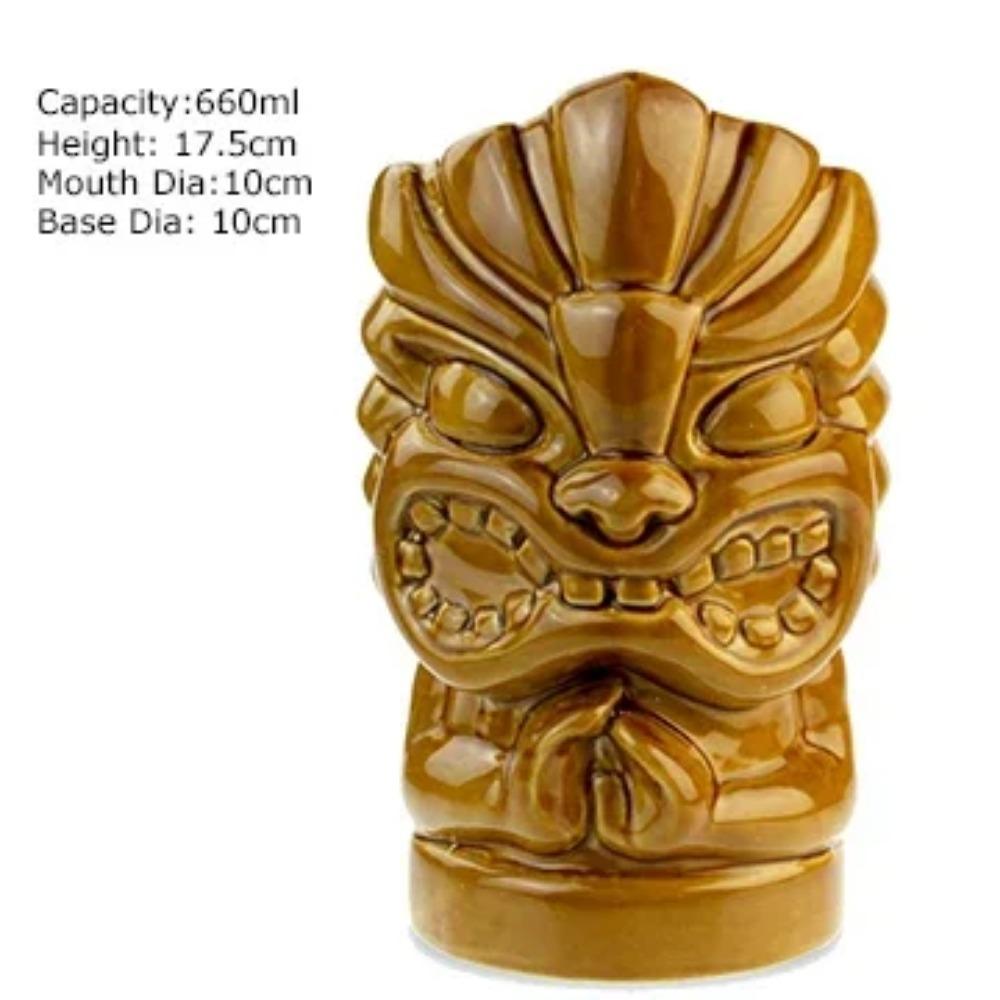 Кружки Тики, керамические кружки для вечеринок в гавайском стиле Луау, посуда для напитков, милые экзотические бокалы для коктейлей, бар Тики