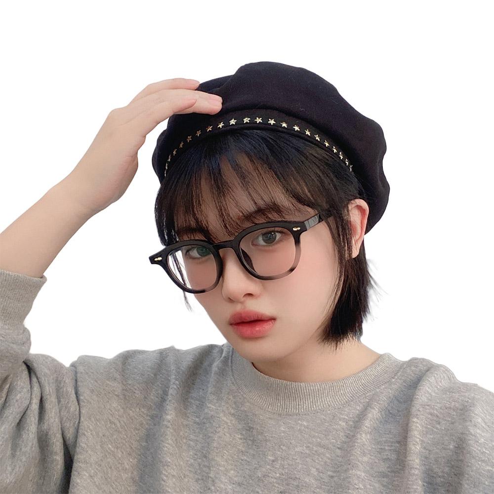 Sweet Simple Autumn British Style All-match Girl Painter Hat Star Berets Women Cap Korean Style Hat