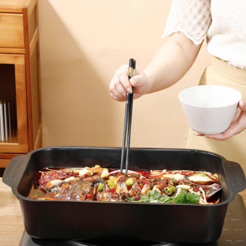 Carbon Steel Grilled Fish Dish Non Stick Pan Rectangular Baking Pan Seafood Tray Induction Cooker