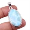 Natural Republic Larimar Gemstone 925 Solid Sterling Silver Pendant 1.75" Q6p13