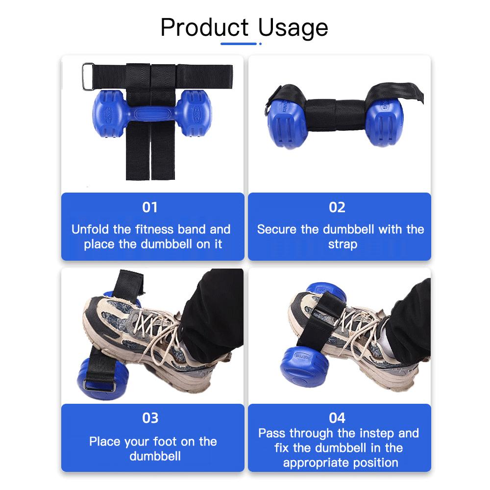 1 пара регулируемых ремешков для ног с гантелями, тренировочный ремень для большеберцовой мышцы, для поднятия тяжестей ног