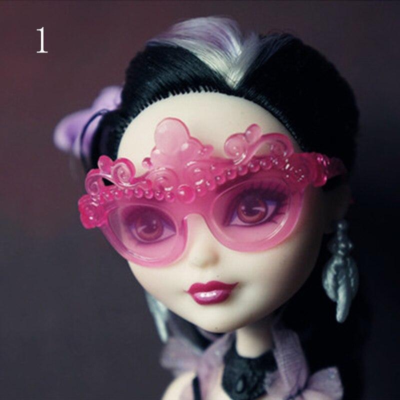 Красочные пластиковые очки, солнцезащитные очки для куклы Monster High, очки для кукол Bratz, аксессуары для кукольного домика Ever After High 1/6
