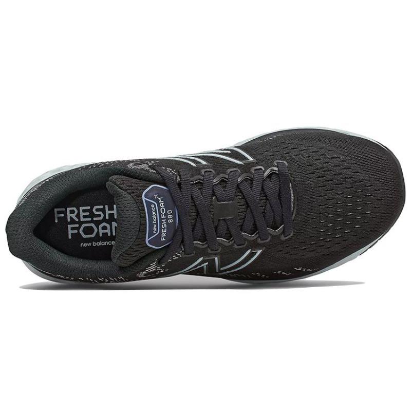 New Balance 880 V11 Women Sports Synthetic Leather Fabric Low Top Marathon Running Shoes Black White W880E11