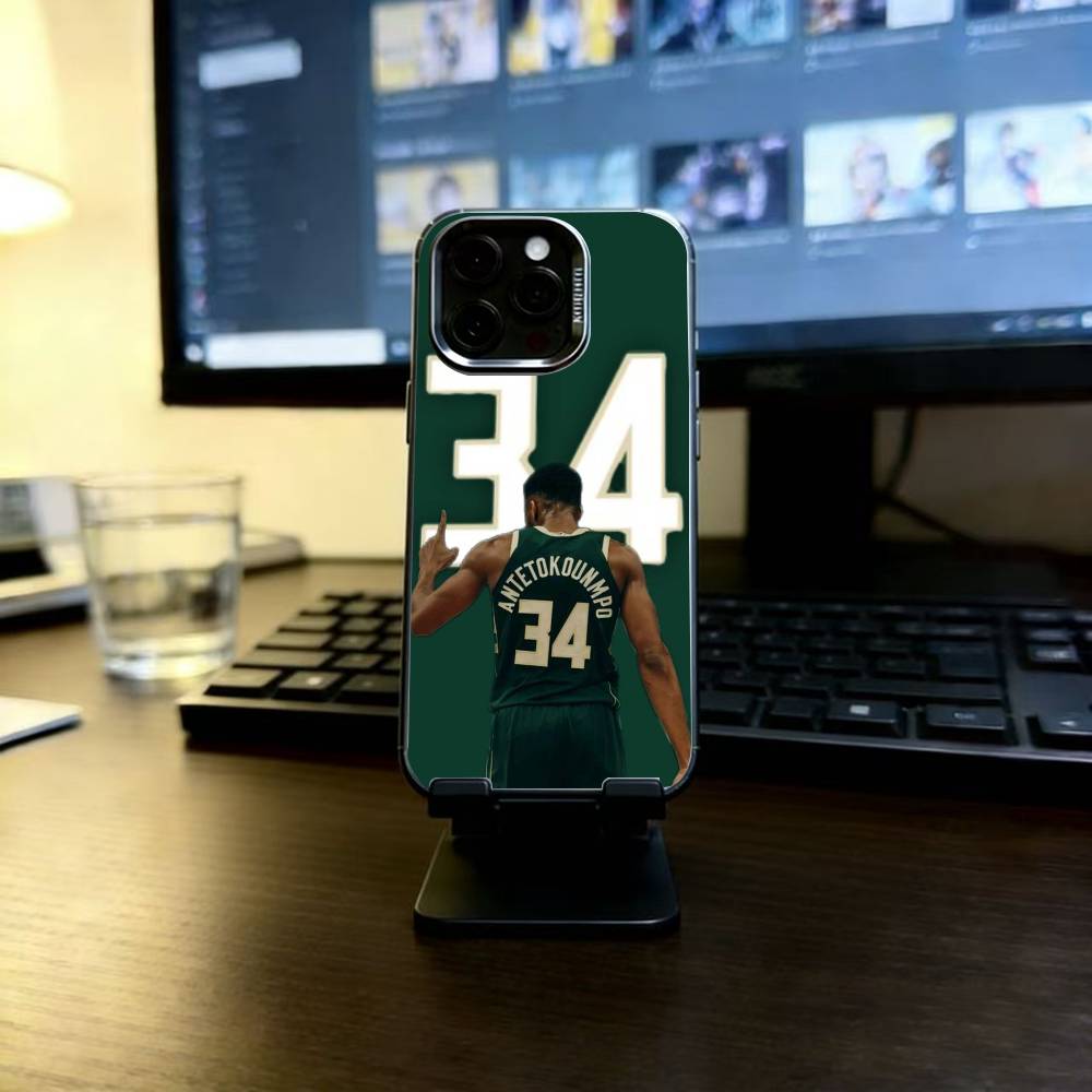 Giannis Antetokounmpo Phone Case For iPhone 17,16,15,14,13,12,11 Plus,Pro Max,XS,Colorful Silver Phone case Funda Cover