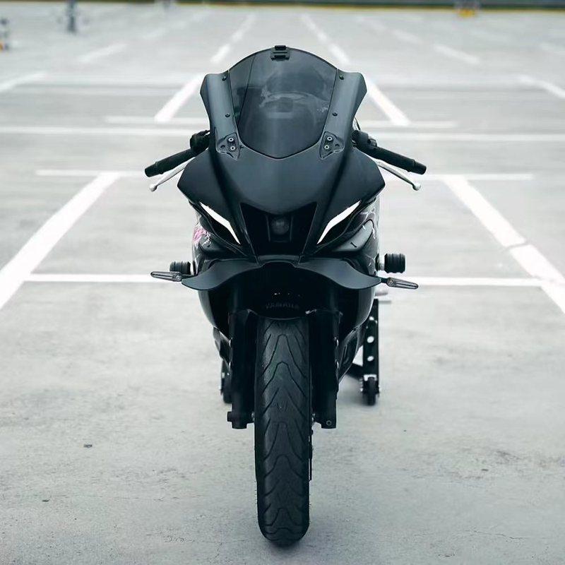 Для YAMAHA R7 2022-2025 Мотоцикла Клюв Крыло Крылышко Прижимная Сила Голый АБС Пластик Передние Спойлеры Передний Нижний Спойлер Губы Фиксированное Крыло