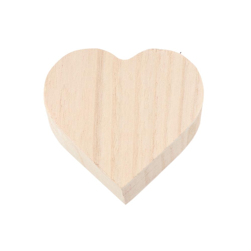 Деревянный ящик для хранения в форме сердца, деревянный органайзер в форме сердца, деревянная шкатулка для ювелирных изделий