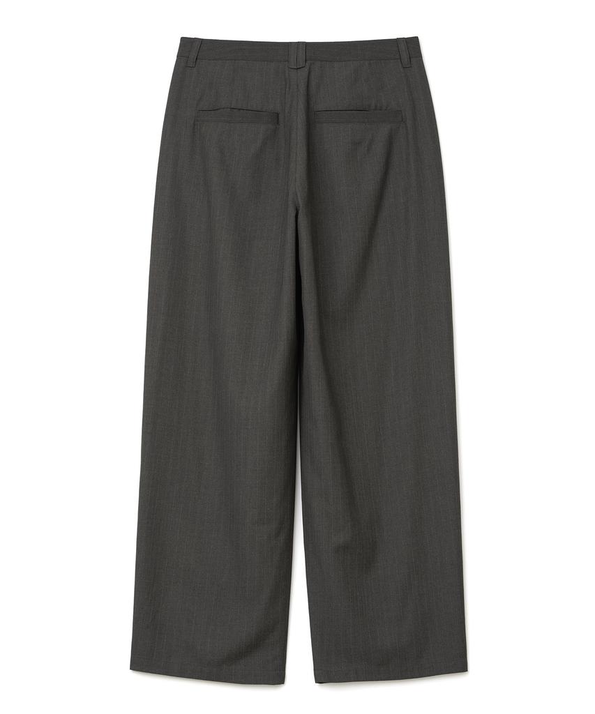 MILLO ARCHIVE [Ma X Derek] Len Stripe Curve Pants [Ash Brown]