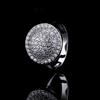 Exquisite Set With Diamond Disc Ring, Women'S Design Temperament Round High-End Ring
