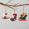 Horse Christmas Socks Elk Tree Decoration Pendants Hanging Ornaments Crafts Gifts Xmas New Year Party Wedding Home Decor