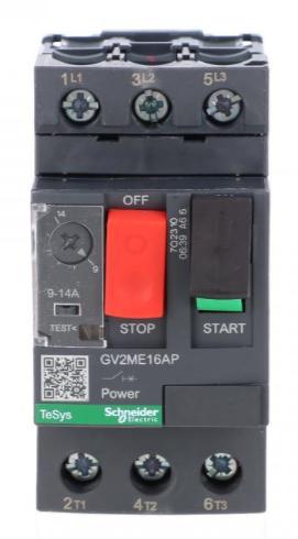 Tesys Deca Wyłącznik Silnikowy 3P 5,5Kw 9-14A Pl Gv2Me16Ap
