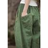Spring and Autumn Women's Plus Size Draped Loose Lantern Pants Cotton Linen Meditation Taiji Pants Trousers