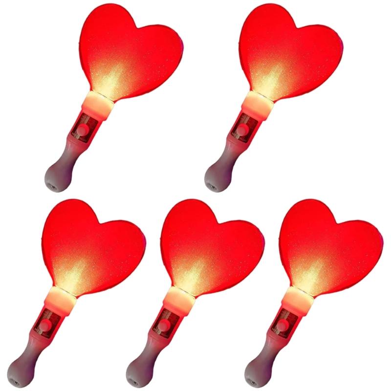Glow Sticks Light Color Changing Light Mini Heart Lamp Gifts for Interior Livehouse New Year Concert KPOP Luminous Lamp